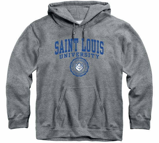 Picture of Barnesmith Saint Louis University Billikens Hooded Sweatshirt, Heritage, Charcoal Grey, Medium