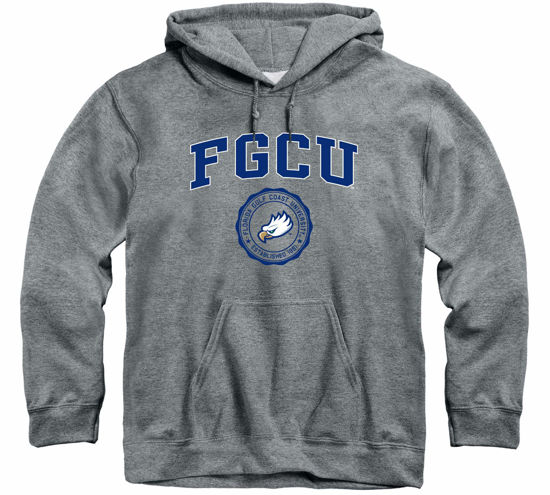 Picture of Barnesmith Florida Gulf Coast University Eagles Hooded Sweatshirt, Heritage, Charcoal Grey, Small
