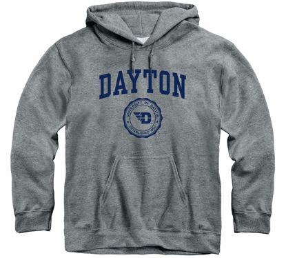 Picture of Barnesmith University of Dayton Flyers Hooded Sweatshirt, Heritage, Charcoal Grey, Small