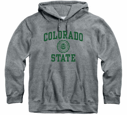 Picture of Barnesmith Colorado State University Rams Hooded Sweatshirt, Heritage, Charcoal Grey, X-Large