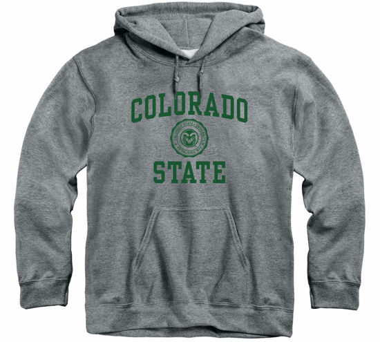 Picture of Barnesmith Colorado State University Rams Hooded Sweatshirt, Heritage, Charcoal Grey, X-Large