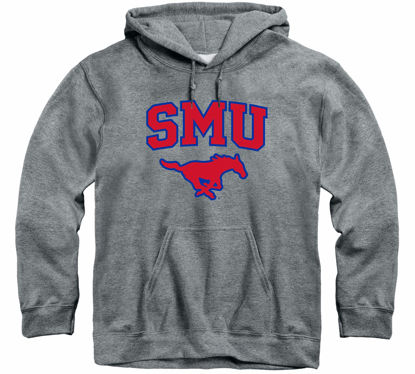 Picture of Barnesmith Southern Methodist University Mustangs Hooded Sweatshirt, Heritage, Charcoal Grey, XX-Large