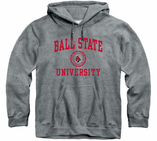 Picture of Barnesmith Ball State University Hooded Sweatshirt, Heritage, Charcoal Grey, X-Large