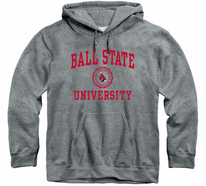 Picture of Barnesmith Ball State University Hooded Sweatshirt, Heritage, Charcoal Grey, Small