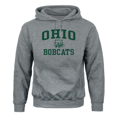 Picture of Barnesmith Ohio University Bobcats Hooded Sweatshirt, Heritage, Charcoal Grey, X-Large