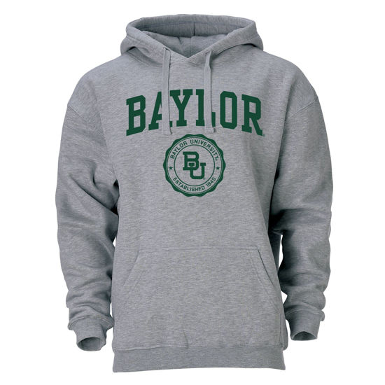 Picture of Barnesmith Baylor University Bears Hooded Sweatshirt, Heritage, Charcoal Grey, Small