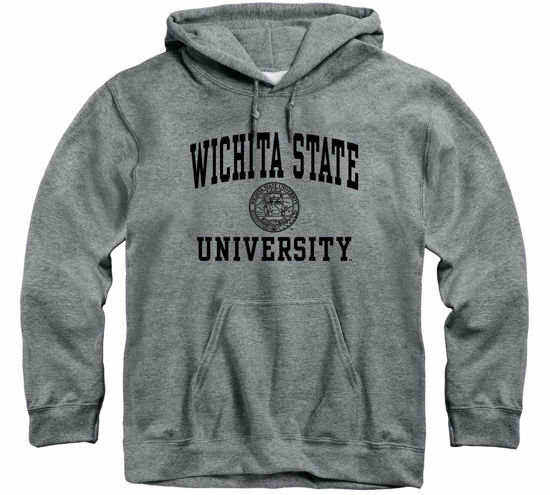 Picture of Barnesmith Wichita State University Shockers Hooded Sweatshirt, Heritage, Charcoal Grey, Small