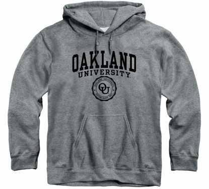 Picture of Barnesmith Oakland University Golden Grizzlies Hooded Sweatshirt, Heritage, Charcoal Grey, Small