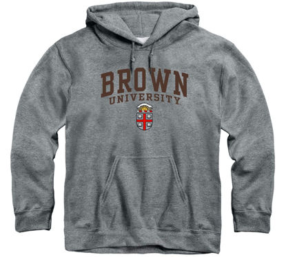 Picture of Barnesmith Brown University Bears Hooded Sweatshirt, Heritage, Charcoal Grey, Large