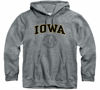 Picture of Barnesmith University of Iowa Hawkeyes Hooded Sweatshirt, Heritage, Charcoal Grey, Small