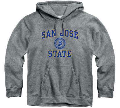 Picture of Barnesmith San Jose State University Spartans Hooded Sweatshirt, Heritage, Charcoal Grey, Small