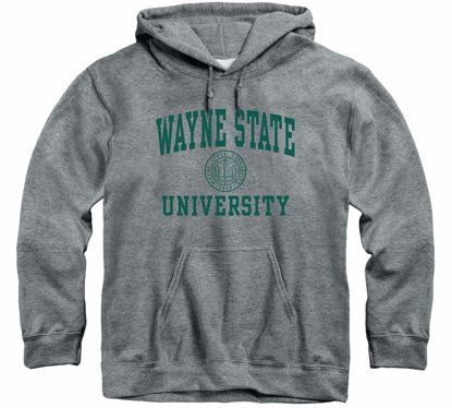 Picture of Barnesmith Wayne State University Warriors Hooded Sweatshirt, Heritage, Charcoal Grey, Large