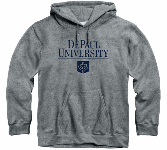 Picture of Barnesmith DePaul University Blue Demons Hooded Sweatshirt, Heritage, Charcoal Grey, XX-Large