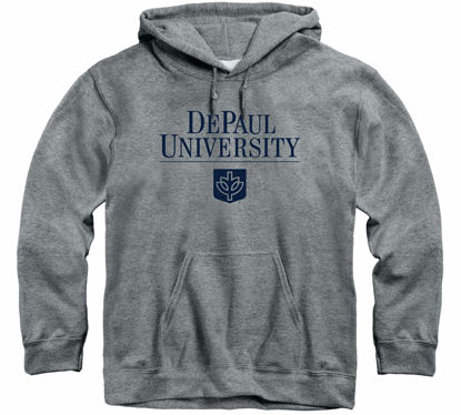 Picture of Barnesmith DePaul University Blue Demons Hooded Sweatshirt, Heritage, Charcoal Grey, Small