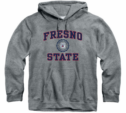 Picture of Barnesmith California State University, Fresno Bulldogs Hooded Sweatshirt, Heritage, Charcoal Grey, Large