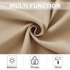 Picture of NICETOWN Window Treatment Kitchen Curtains - Solid Grommet-Top Short Curtains Drapes Panels for Kitchen Window (Biscotti Beige, 2 Pieces per Pack, 52 inches Wide x 36 inches Long 1.2 inches Header)