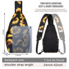 Picture of Pritent Crossbody Bags for Women Men Trendy Sling Bag Bakpack Casual Chest Bag with Convertible Shoulder Strap Travel Cross Body Bag for Hiking Traveling Outdoors(Sunflower)