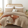 Picture of ROSGONIA California King Comforter Set Taupe Brown, 3pcs (1 Boho Tan Cal King Comforter & 2 Pillowcases), Soft Bedding Lightweight Bedspread Blanket