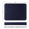 Picture of MicoYang Silicone Dish Drying Mat for Multiple Usage,Easy clean,Eco-friendly,Heat-resistant Silicone Mat for Kitchen Counter or Sink,Refrigerator or drawer liner Navy Blue L 16 inches x 12 inches