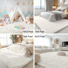 Picture of OLANLY 6x9 Machine Washable Large Area Rugs for Living Room, Bedroom, Soft Fluffy Shaggy Bedside Rug, Indoor Floor Carpet for Kids Girls and Boys, Dorms, Nursery, Home Decor Aesthetic, Ivory