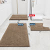 Picture of Smiry Luxury Chenille Bathroom Rugs 47x17, Extra Soft and Absorbent Shaggy Bath Mat, Machine Washable, Non-Slip Plush Carpet Runner for Tub, Shower, and Floor, Home Decor Accessories, Camel