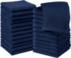 Picture of Utopia Towels 24 Pack Cotton Washcloths Set - 100% Ring Spun Cotton, Premium Quality Flannel Face Cloths, Highly Absorbent and Soft Feel Fingertip Towels (Navy)