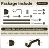 Picture of IFELS Heavy Duty Curtain Rods for Windows 66 to 120 Inch, 1 Inch Bronze Window Curtain Rod for Bedroom, Living Room, Outdoor, Adjustable Easy Install Long Modern Curtain Rods(A1,Bronze,30"-120")