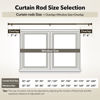Picture of IFELS Heavy Duty Curtain Rods for Windows 66 to 120 Inch, 1 Inch Bronze Window Curtain Rod for Bedroom, Living Room, Outdoor, Adjustable Easy Install Long Modern Curtain Rods(A1,Bronze,30"-120")