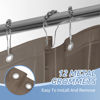 Picture of downluxe Waterproof Frosted Shower Curtain Liner - PEVA Lightweight Plastic Shower Liner with 3 Magnets, Shower Curtains for Bathroom, 72" x 72", Brown