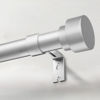 Picture of IFELS Heavy Duty Curtain Rods for Windows 66 to 120 Inch, 1 Inch Silver Window Curtain Rod for Bedroom, Living Room, Outdoor, Adjustable Easy Install Long Modern Curtain Rods(A1,Silver,30"-120")