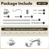 Picture of IFELS Heavy Duty Curtain Rods for Windows 66 to 120 Inch, 1 Inch Silver Window Curtain Rod for Bedroom, Living Room, Outdoor, Adjustable Easy Install Long Modern Curtain Rods(A1,Silver,30"-120")