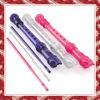 Picture of Eastar Soprano Recorder Instrument for Kids Beginners, German fingering C Key Recorder Set 3 Piece with Cleaning Kit, Storage Bag, Fingering Chart, ERS-3G1, School-Approved, Transparent Pink Purple
