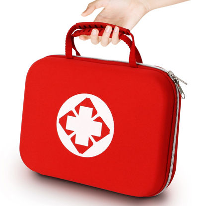 Picture of 299PCS First Aid Kit Portable Red Camping Essentials Multiple Purpose Survival Kits Plus Case Emergency Set Outdoor Backpacking Gear Suitable for Hiking School Car Home YIDERBO