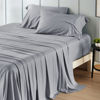 Picture of Bedsure Queen Sheets, Rayon Derived from Bamboo, Queen Cooling Sheet Set, Deep Pocket Up to 16", Breathable & Soft Bed Sheets, Hotel Luxury Silky Bedding Sheets & Pillowcases, Silver Grey