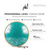 Picture of HOPWELL Steel Tongue Drum - 13 Inches 15 Notes Tongue Drum - Hand Pan Drum with Music Book, Handpan Drum Mallets and Carry Bag, D Major (Malachite Green)