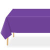 Picture of QIKSION 2 Pack Purple Plastic Tablecloth Disposable Table Covers Purple Table Cloths for Parties Bridal Shower Birthday Engagement Wedding, Fits 6 to 8 Foot Rectangle Tables (54 × 108 Inch)