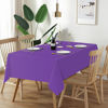 Picture of QIKSION 2 Pack Purple Plastic Tablecloth Disposable Table Covers Purple Table Cloths for Parties Bridal Shower Birthday Engagement Wedding, Fits 6 to 8 Foot Rectangle Tables (54 × 108 Inch)