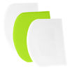 Picture of SURDOCA Dough Scraper Bench Scraper - 3P 5.9x4.3" Plastic Flexible Bowl Scraper, Sharp Edge & Angles Cake Scraper. Non-Slip Bakeware Decorating Tools Sculpting & Modeling Tools - White+Green+White