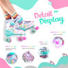 Picture of SULIFEEL Rainbow Unicorn 4 Size Adjustable Light up Roller Skates for Girls Boys for Kids Medium