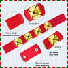 Picture of Augshy 12 Packs Christmas Wristbands Jingle Bells with Gold Bells, Bracelet Ankle Bells Musical Instruments for Christmas Gifts Kids Party Favor Toys (6Red and 6Green)