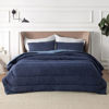 Picture of Bedsure Cal King Comforter Set - Cooling and Warm Bed Set, Navy Blue Reversible All-Season Cooling Comforter, 3 Pieces, 1 California King Size Comforter (104"x96") and 2 Pillow Cases (20"x36")