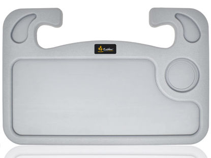 Picture of EcoNour 2 in 1 Car Steering Wheel Tray (Grey) | Multipurpose Car Steering Wheel Desk for Laptop and Food | Car Tray for Eating | Steering Wheel Accessories
