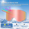 Picture of EXP VISION Ski/Snowboard Goggles for Men Women, OTG Snow Goggles Anti Fog UV Protection (Black Frame Rose Gold)