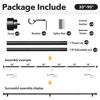 Picture of IFELS 2 Pack Heavy Duty Curtain Rods for Windows 48 to 84 Inch, 1 Inch Black Adjustable Curtain Rod Set with Easy Installation and Modern Design (A1,Black,30-90",2Pack)
