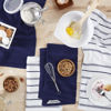 Picture of KitchenAid Albany Kitchen Towel 4-Pack Set, Cobalt Blue/White, 16"x26"