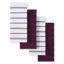 Picture of KitchenAid Albany Kitchen Towel 4-Pack Set, Boysenberry Purple/White, 16"x26"