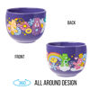 Picture of Silver Buffalo Care Bears Flower Power Groovy Clouds Featuring Funshine Bear, Tenderheart Bear, and Cheer Bear Ceramic Ramen Noodle Rice Bowl with Chopsticks, Microwave Safe, 20 Ounces
