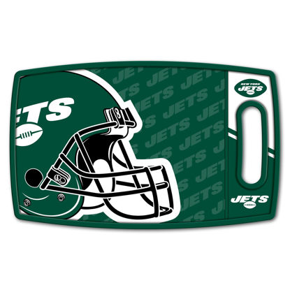 Picture of YouTheFan NFL New York Jets Logo Series Cutting Board, Team Colors