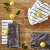 Picture of KitchenAid Albany Kitchen Towel 4-Pack Set, Charcoal Grey/White, 16"x26"