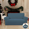 Picture of Easy-Going Stretch Loveseat Slipcover 1-Piece Sofa Cover Furniture Protector Couch Soft with Elastic Bottom for Kids Polyester Spandex Jacquard Fabric Small Checks (Loveseat, Bluestone)